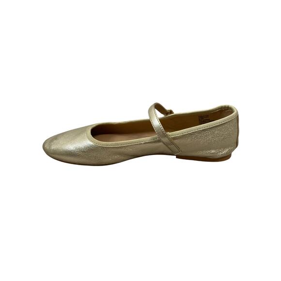 Steve Madden Violette Faux Leather Ballet Flats Slip On Ballerina Gold Size 8.5M - Picture 8 of 11